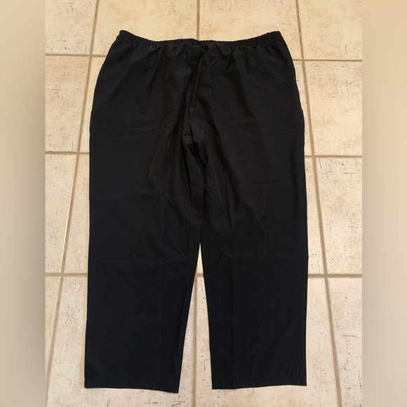 💜 Black Polyester Elastic Waist Pants Size 5XL - Picture 4 of 5